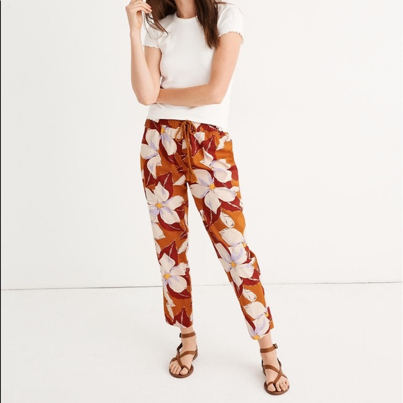 Madewell Pants - Madewell Gauze Cover-Up Pants in Island Magnolias